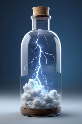 A Glass Bottle With A White Substance
