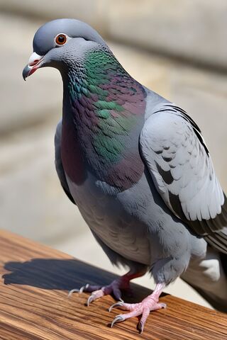 A Pigeon Standing On A Ledge