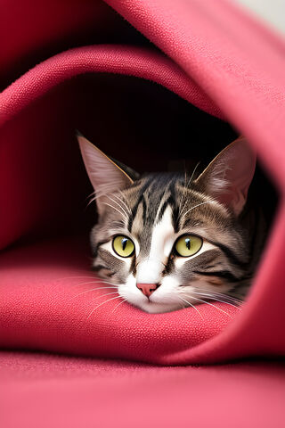 A Cat In A Blanket