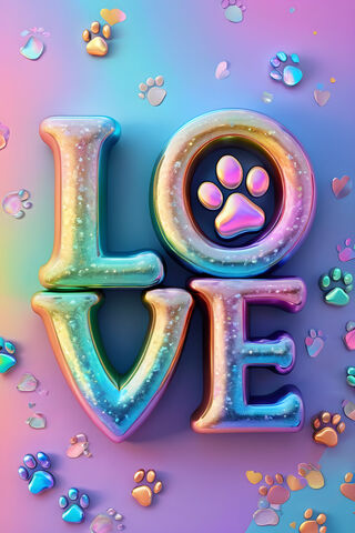 A Colorful Dog Shaped O..