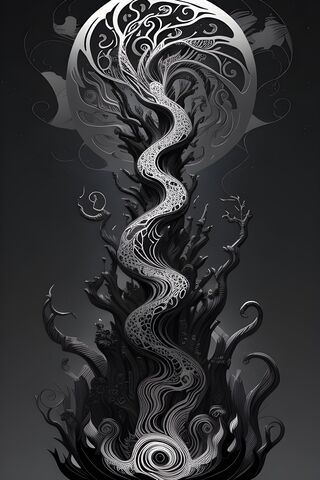 A Black and White Drawing Of A Dragon