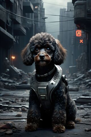 Futuristic Pup in a Dys..