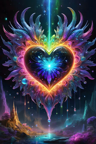 A Colorful Flower With Lights