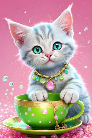 A Cat Wearing A Necklace