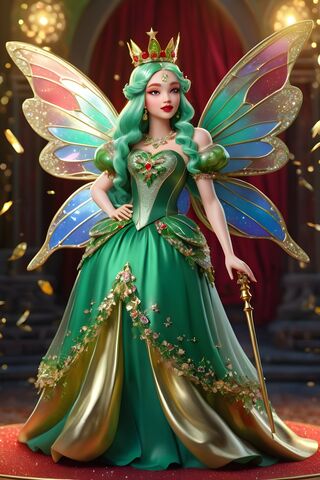 A Person In A Green Dress