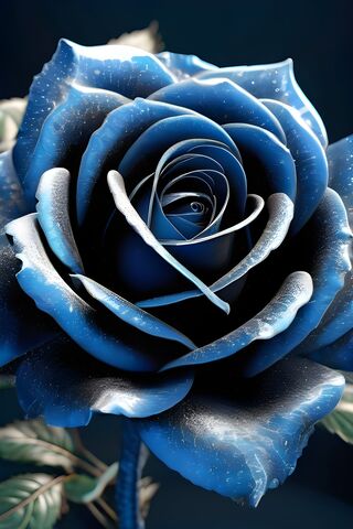 A Close Up Of A Blue Rose, Rose