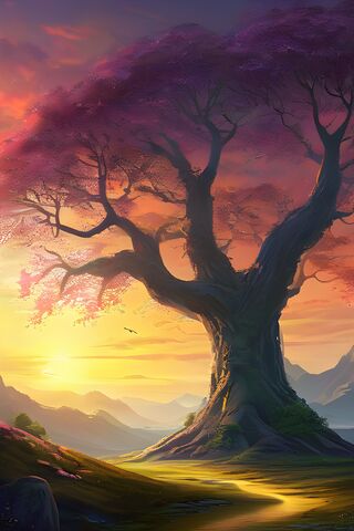 Enchanted Sunset Tree �..