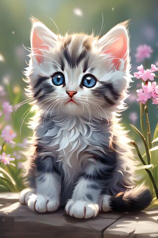 Adorable Fluffy Kitten ..