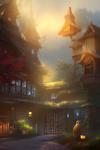 A Street With Buildings..