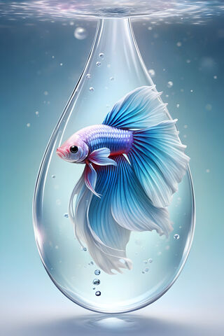 Betta In A Drop