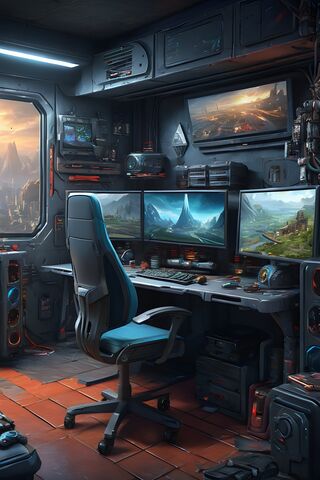 Futuristic Gaming Setup..