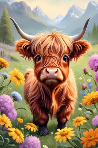 Baby Highland Cow