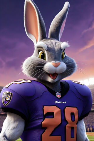 Bugs Bunny Ravens Jersey