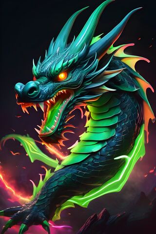 Black and Green Dragon