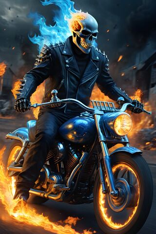 Ghost Rider in Action! 🔥💀🏍️