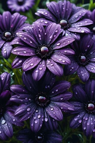 Black and Purple Flower