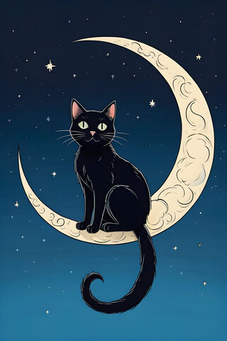 Blessed Black Cat