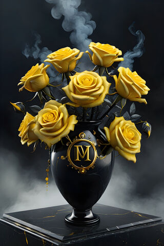 Black and Yellow Roses 3