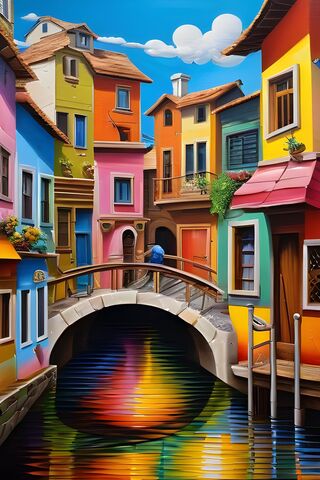 Colorful Canal Charm 🌈..