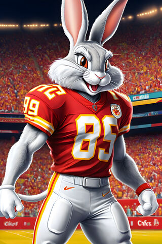 Bugs Bunny In Chiefs Jersey