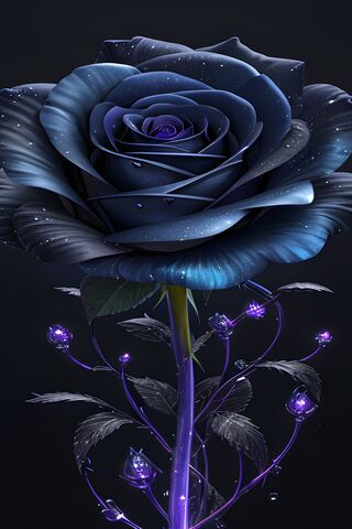 Blue Black Regal Rose