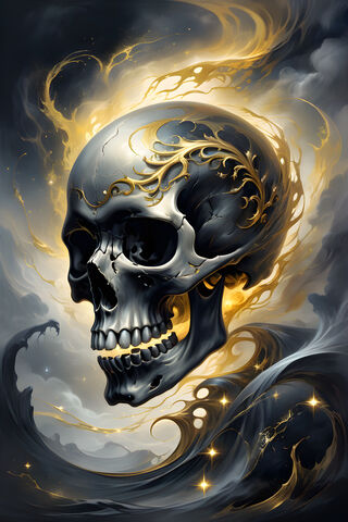 Mystical Skull in Ethereal Glow ✨💀