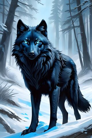 Enigmatic Midnight Wolf..