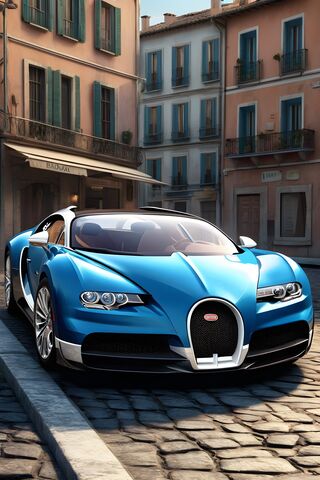 Stunning Blue Bugatti i..