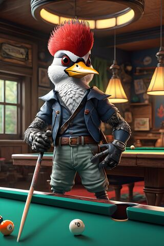 Pool Shark with a Twist! 🎱🦩