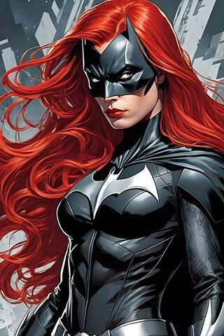 Batwoman With Red Hair