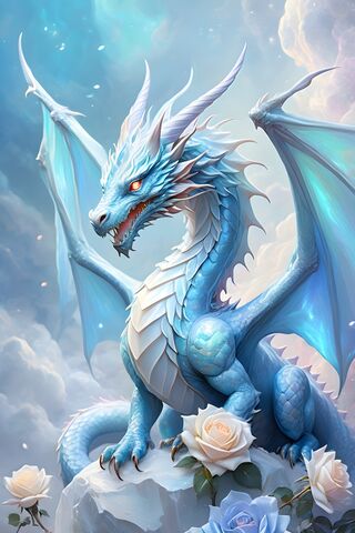 Blue Opalescent Dragon