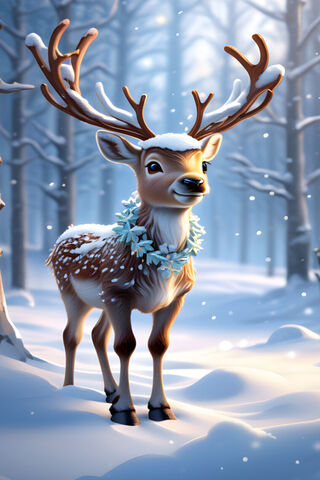 Winter Wonderland Reindeer 🦌❄️