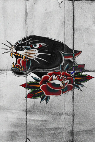 Fierce Panther and Blooming Rose Tattoo 🐆🌹