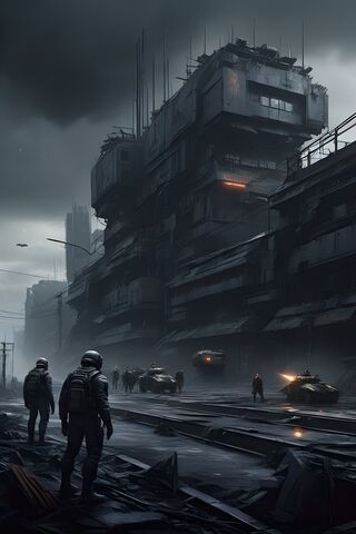 Dystopian Cityscape: A ..