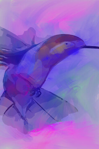 Vibrant Hummingbird in Flight 🌈✨