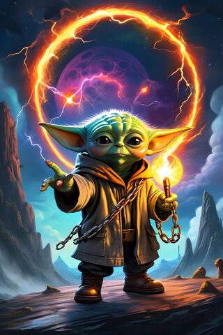 Baby Yoda and Fire Ring