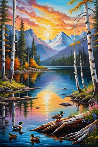 Beautiful Spring Evening In The Forest