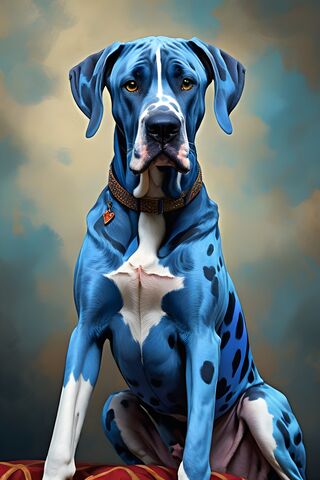 Majestic Blue Harlequin Great Dane: A Canine Masterpiece 🐾💙