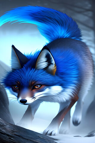 Enchanted Blue Fox 🦊✨