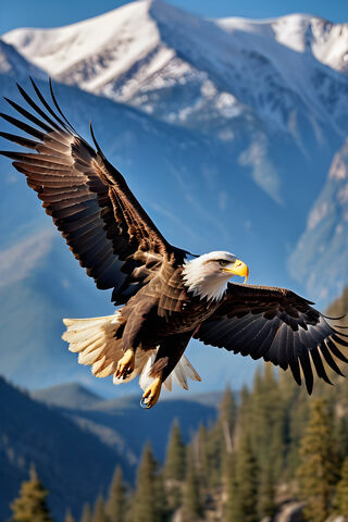 Bald Eagle, Rocky Mountain High, Mountains, Nature