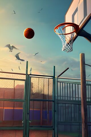 Sunkissed Hoops: A Game in the Sky' 🌅🏀