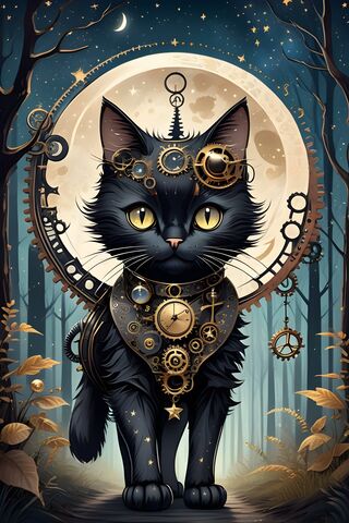 Enchanted Steampunk Cat..