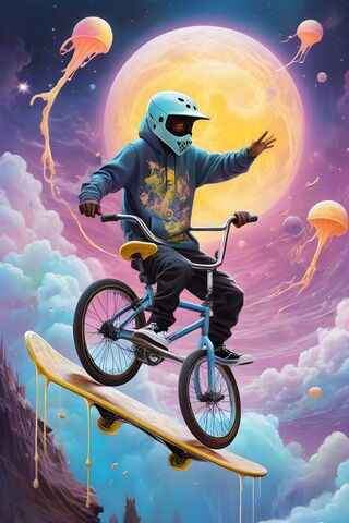 Cosmic BMX Adventure 🌌..