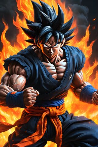 Goku's Fiery Transforma..