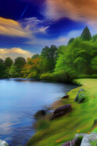 Tranquil Waters 🌊🌳