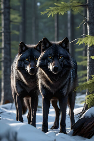 Black Timber Wolves