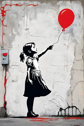 Banksy Art Girl With The Red Balloon