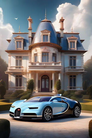 Bugatti In A Mansion