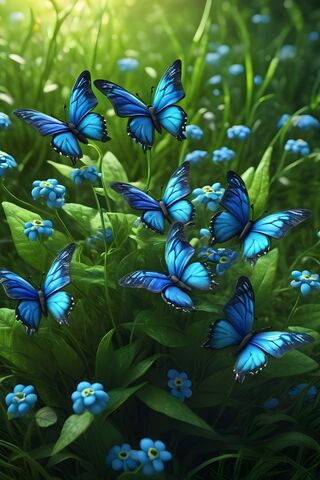 Enchanted Blue Butterfl..