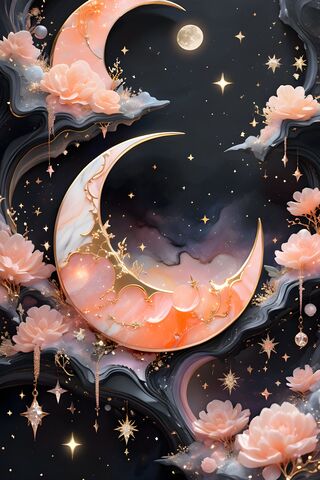Black Peach Marble Geode